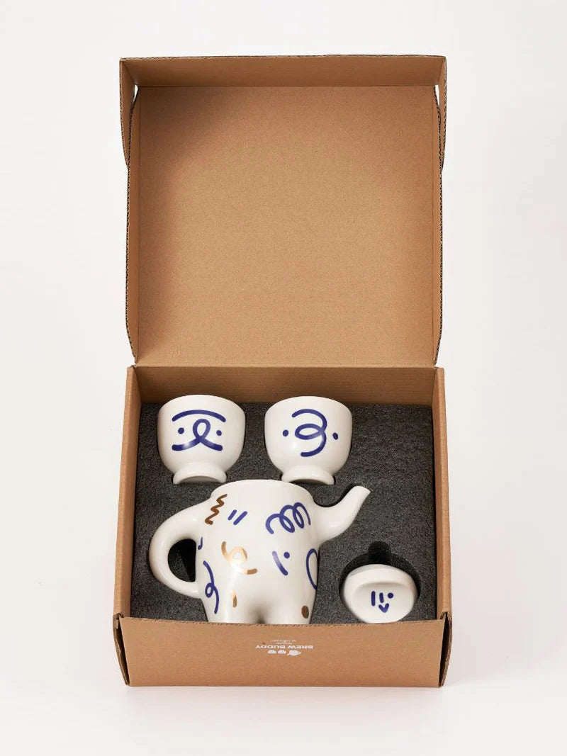 Brew Buddy Teapot & Coffee Pot Set (600ml) + 2 Cups