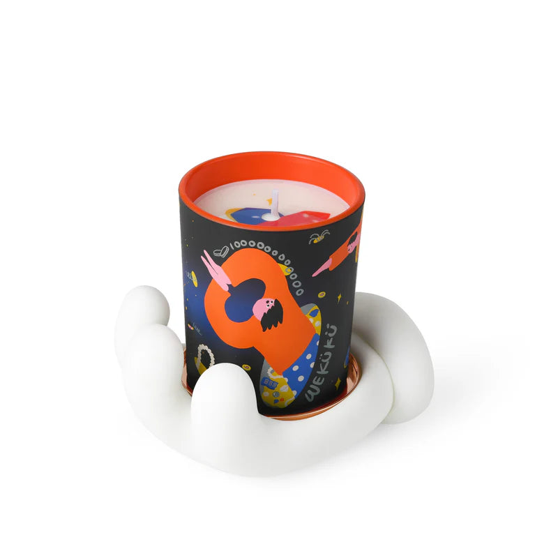 FORTUNE Cedar Scented Candle Set (Candle+Palm)