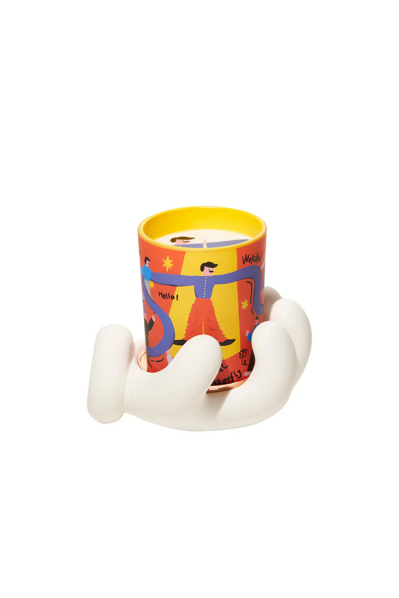 SOCIAL BUTTERFLY Cucumber Scented Candle Set (Candle+Palm)