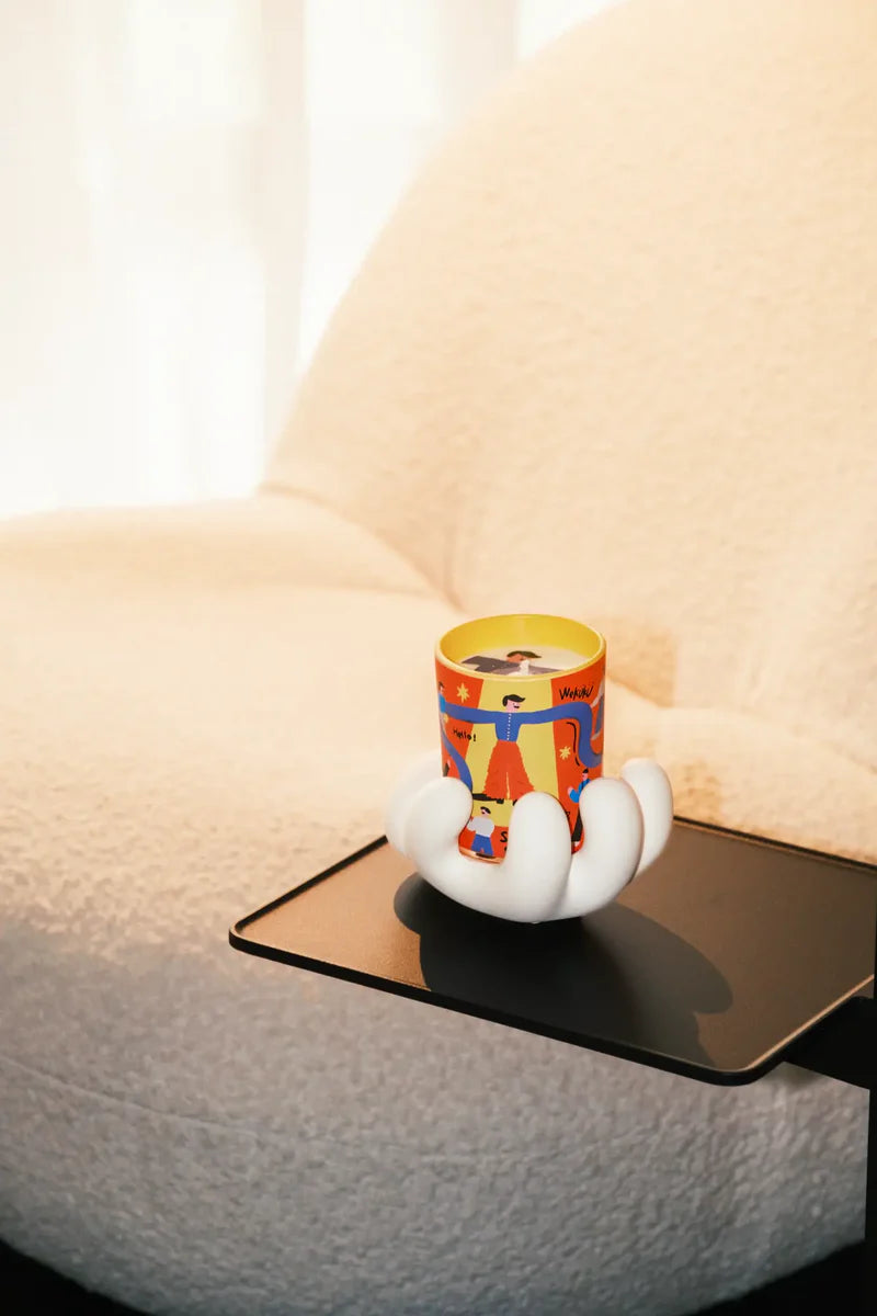 REGAL HAIR Cassis & Rose Scented Candle Set (Candle+Palm)