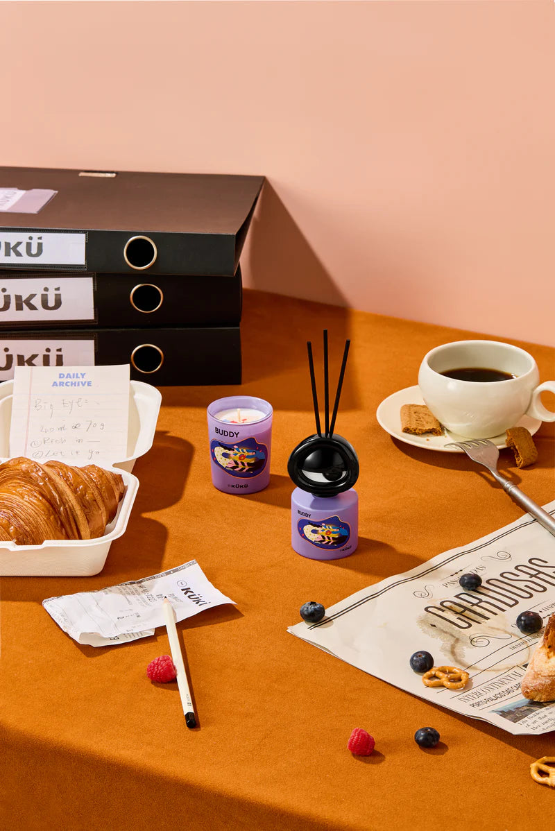 BIG EYE Buddy (Cassis) Candle & Reed Diffuser Set