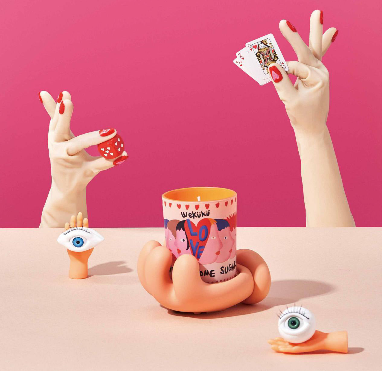 GIVE ME SOME SUGAR Scented Candle Set (Candle+Palm)