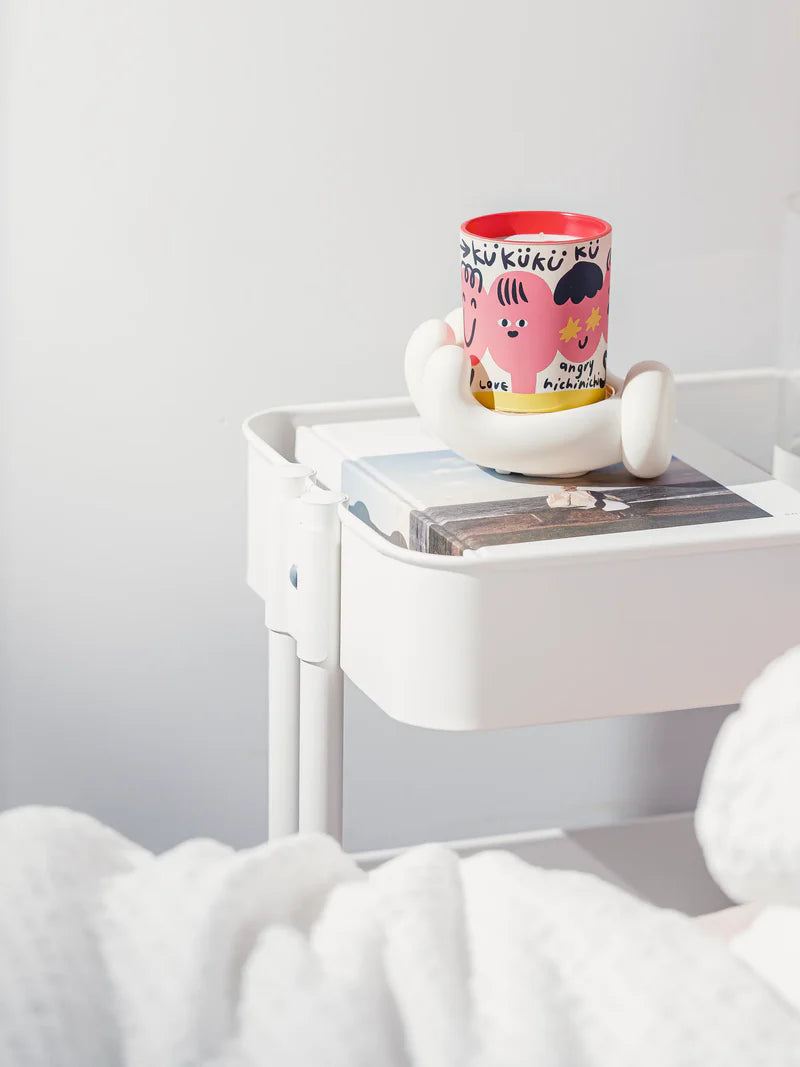 MOOD White Tea Scented Candle Set (Candle+Palm)