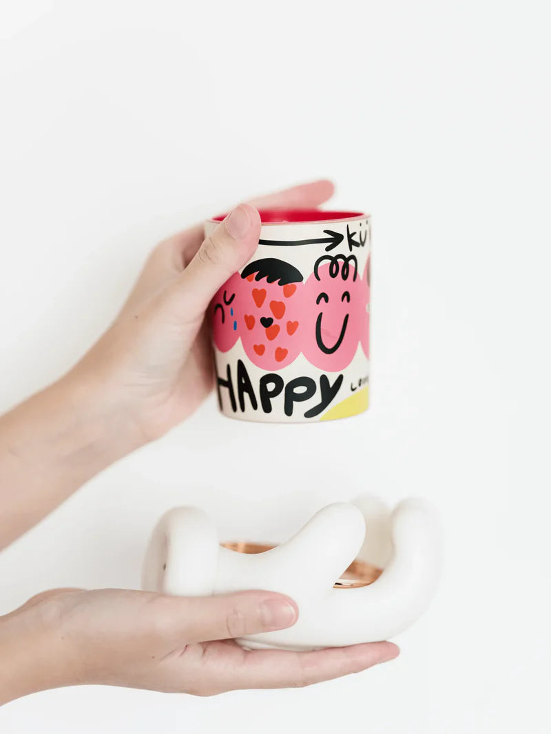 MOOD White Tea Scented Candle Set (Candle+Palm)