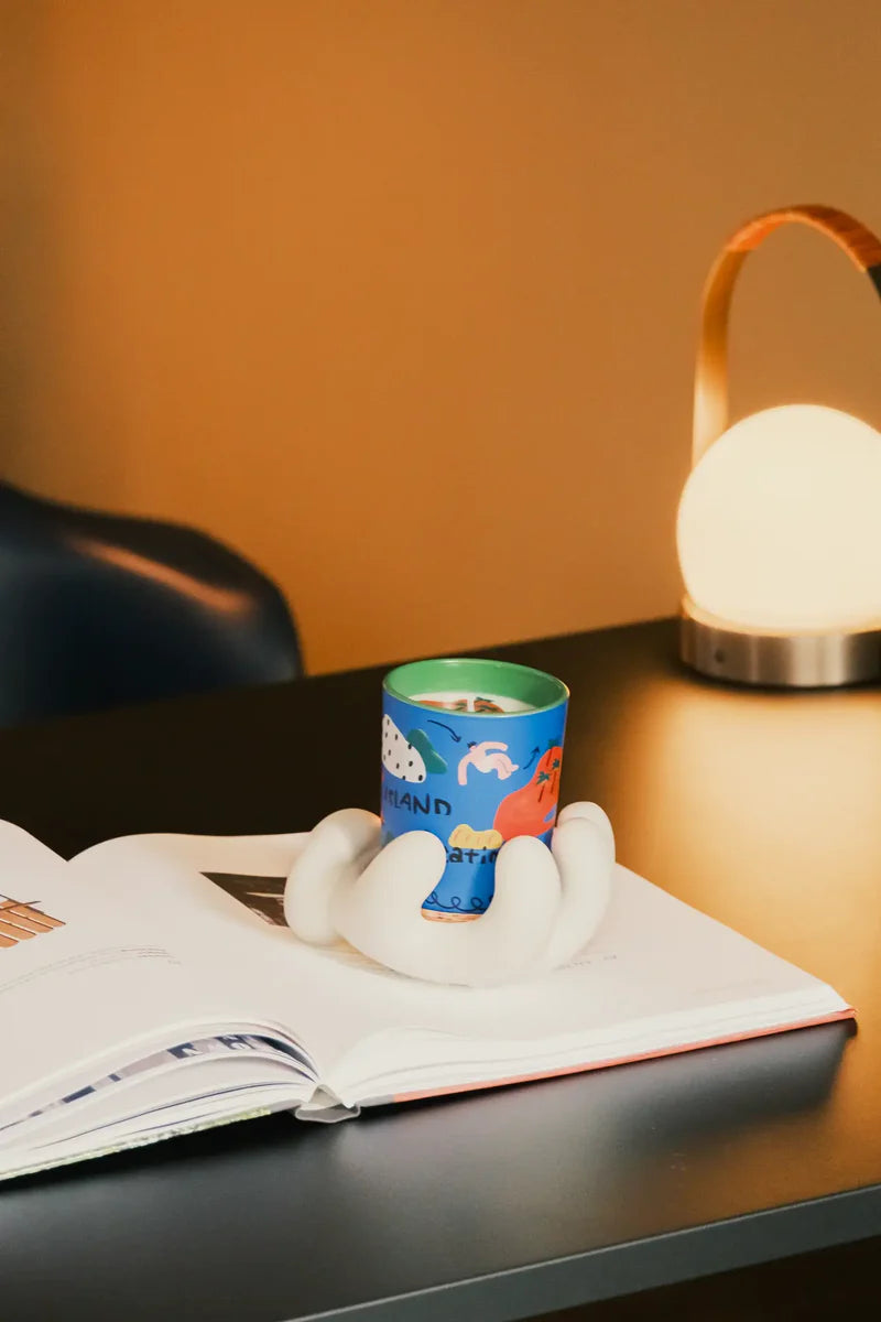 ISLAND VACATION Fig Leaf & Amber Scented Candle Set (Candle+Palm)