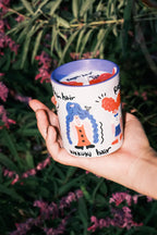 REGAL HAIR Cassis & Rose Scented Candle Set (Candle+Palm)