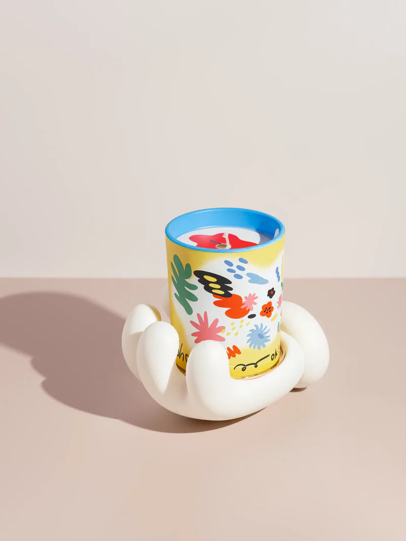 SPEAK “KINDLY” Plum Blossom Scented Candle Set (Candle+Palm)