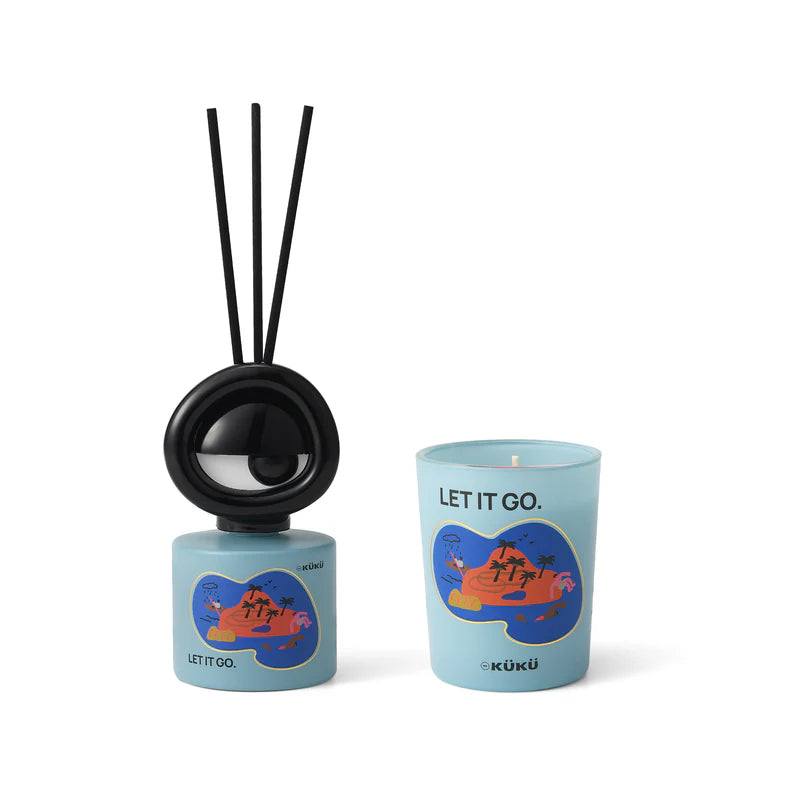 Letgo Diffuser WEKUKU BIG EYE “Let It Go (Sea)” Candle & Reed Diffuser Set | Tomato Modern
