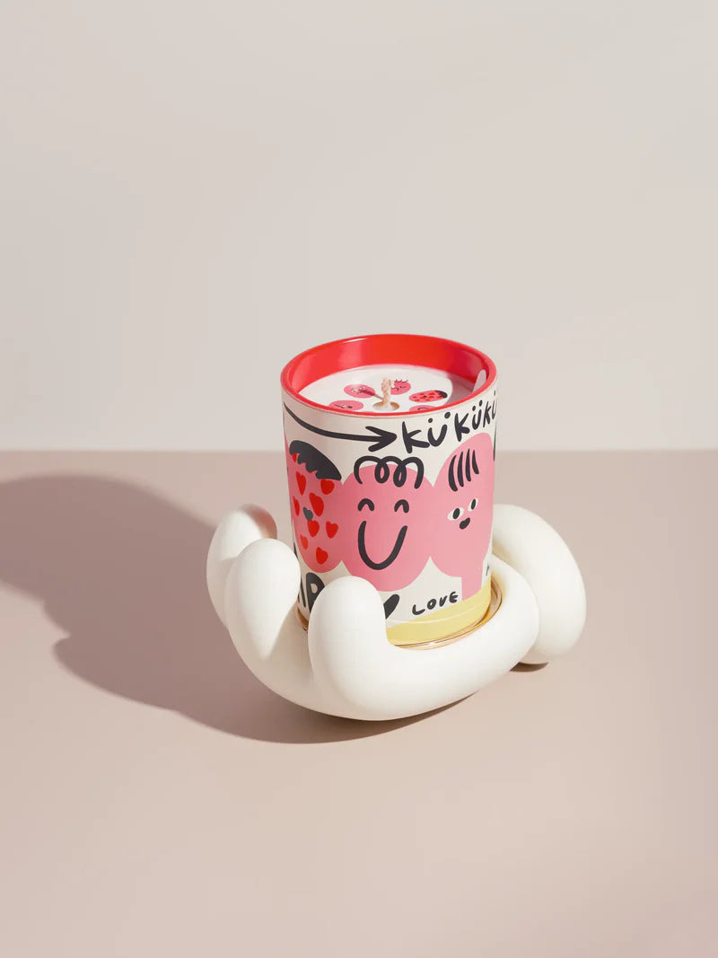 MOOD White Tea Scented Candle Set (Candle+Palm)