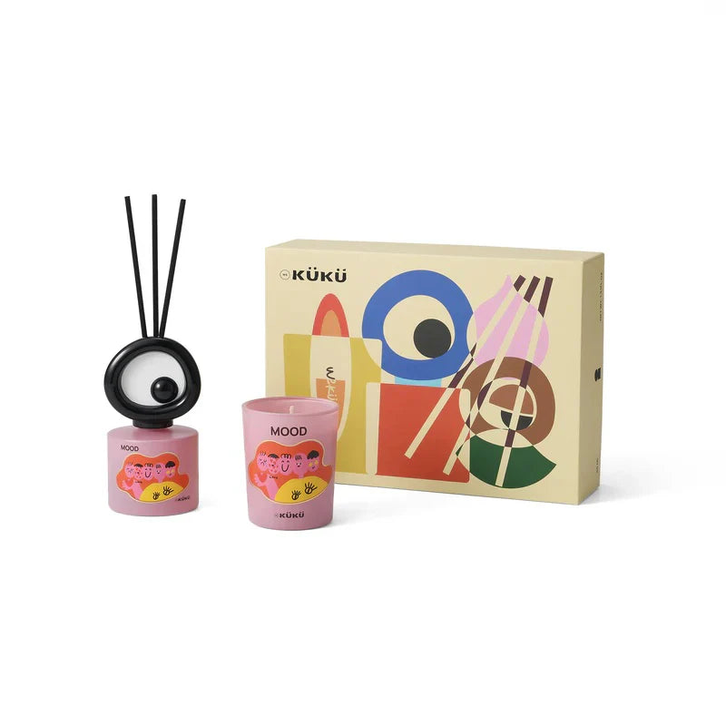 BIG EYE Mood Freedom “Tomato Leaf” Candle + Reed Diffuser Set